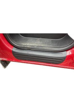 Накладки на пороги eurocap (2 шт, abs) для volkswagen t6 2015-2024 рр