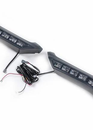 Led вставки в бампер amg (2 шт) для mercedes g сlass w463 1990-2018 гг