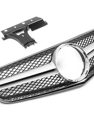 Передняя решетка радиатора (2009-2013, amg silver) для mercedes e-сlass coupe c207