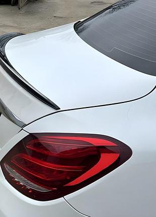 Спойлер lip (sunplex, черный) (125,9см *6см) для mercedes c-сlass w205 2014-2021 гг