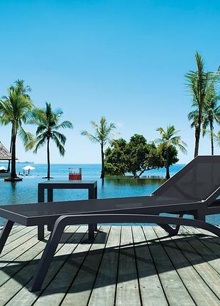 Шезлонг siesta pacific dark grey black 6