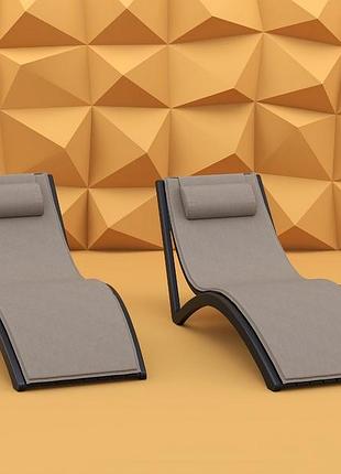 Шезлонг siesta slim dark grey 8