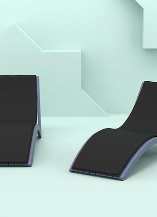Шезлонг siesta slim dark grey 9