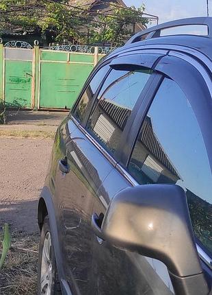 Ветровики с хромированным молдингом (4 шт, niken) для opel antara 2006-2017 гг