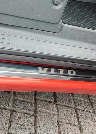 Накладки на пороги carmos (2 шт, нержавеющая сталь) для mercedes vito w639 2004-2014 гг