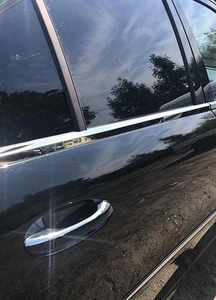 Хромированные окантовки окон нержавейка sd, carmos - турецкая сталь (4 шт) для mercedes e-сlass w211 2002-2009 гг