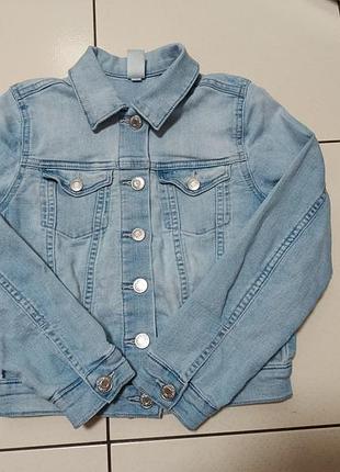 Джинсовая куртка h&amp;m 8-9 лет 3