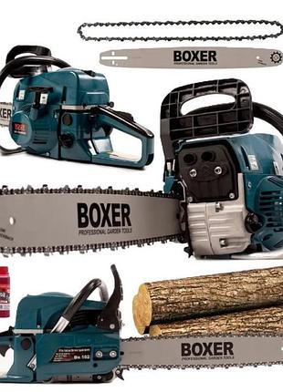 Бензопила boxer bx-102 5,9 квт з двома напрямними і ланцюгами fr-76