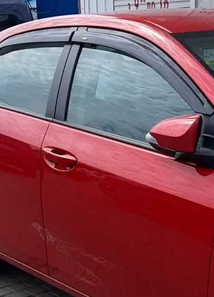 Ветровики на окна (4 шт, hic) для toyota corolla 2013-2019 гг