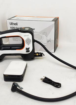 Аккумуляторный компрессор с фонарем litheli питание от павербанка умб litheli power bank 20000 мач 45вт je-81