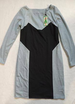 Новые красивые женские платья в стиле блок-колор, р.50