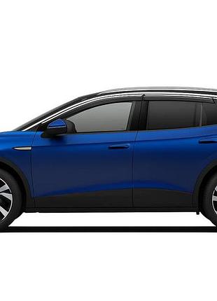 Вітровики з хромованим молдингом niken luxury (4 шт) для volkswagen id.4 2020- рр
