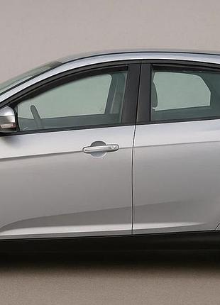 Вставные дефлекторы окон niken luxury (sd/hb, 4 шт) для ford focus iii 2011-2017 гг