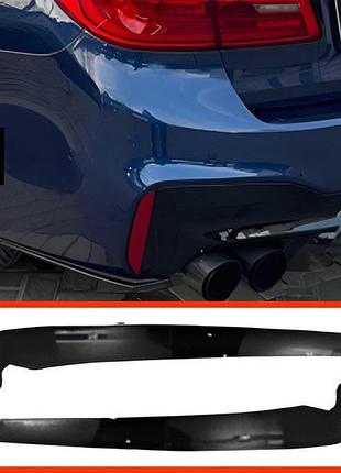 Задние накладки flap dpt (для m-sport/m5 f90, черный глянец) для bmw 5 серия g30/g31 2017-2023 гг