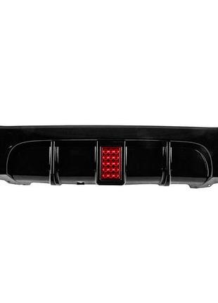 Диффузор заднего бампера под двусторонний одиночный выхлоп led (для m-sport, abs) для bmw 3 серия e92/e93 2006–2013 гг