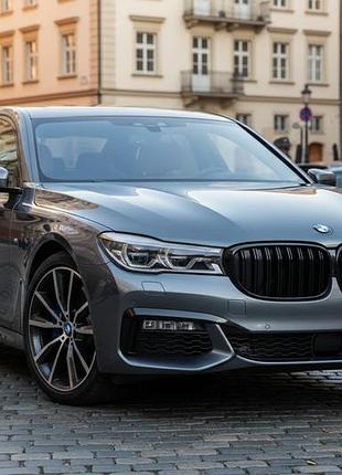Решетки m-look (2019-2022, черный глянец) для bmw 7 серия g11/g12