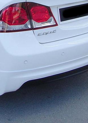 Задній дифузор dpt v-1 (чорний глянець) для honda civic sedan viii 2006-2011 рр