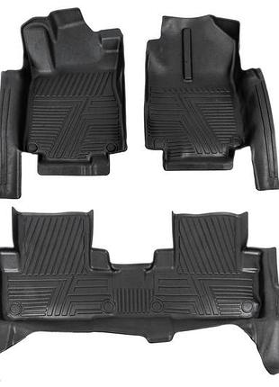 Гумові килимки niken luxury 3d (3 шт) для honda crv 2012-2016 рр