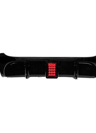Диффузор заднего бампера под двусторонний одиночный выхлоп led (для m-sport, abs) для bmw 3 серия e90/e91 2005-2011 гг