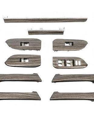 Комплект вставок под дерево (тёмное) для toyota land cruiser prado 150 2009-2023 гг