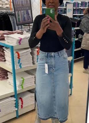 Джинсовая юбка макси от primark