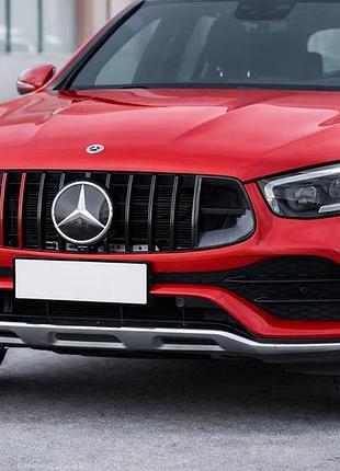 Передняя решетка gt panamericana gt-r (для glc 43 amg/glc 63 amg/amg-line 2019-2022) для mercedes glc coupe c253