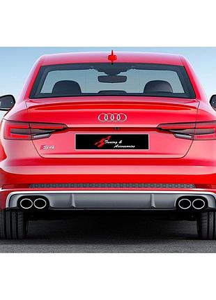 Дифузор заднього бампера dpt (2016-2019) для ауди a4 b9 рр