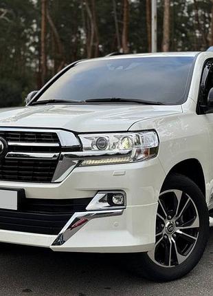 Передняя накладка 2016-2026 (executive 2021) черный для toyota land cruiser 200