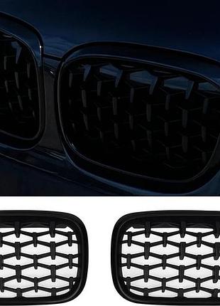 Ноздри diamond black (2018-2021, черная окантовка) для bmw x3 g01 2018- гг