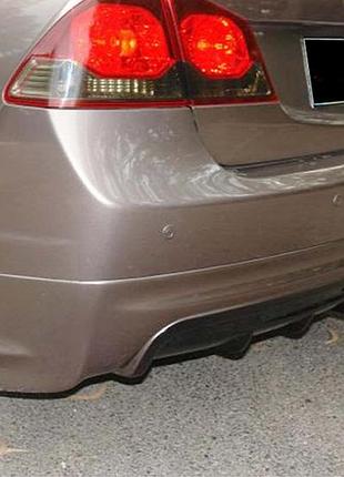 Задній дифузор dpt v-2 (чорний глянець) для honda civic sedan viii 2006-2011 рр