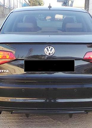Задній дифузор dpt (2014-2018, чорний глянець) для volkswagen jetta рр