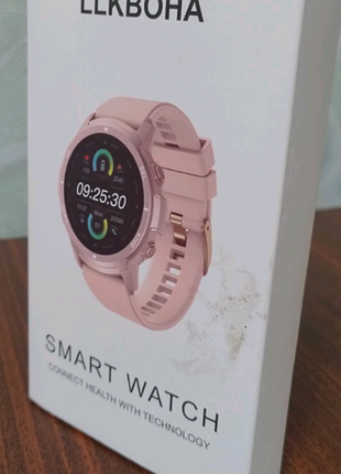 Смарт-часы llkboha s52 pink (звонки по bluetooth, ip68, gloryfit) - новый