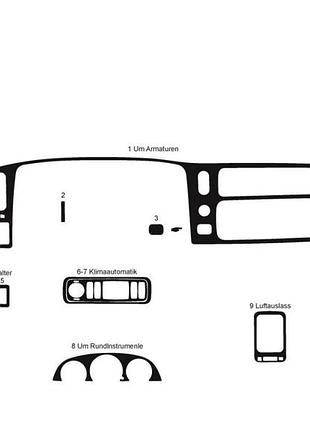 Накладки на панель (2002-2007) титан для mitsubishi pajero sport рр