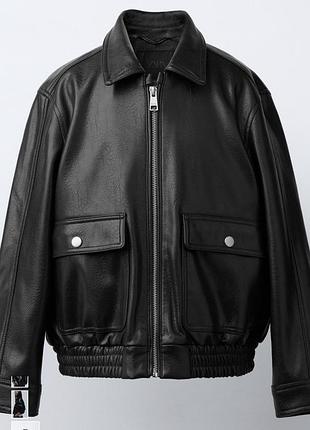 Новинка! стильна шкіряна куртка-косуха/бомбер/кожанка zara для дівчинки.