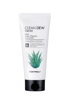 Пенка для умывания с экстрактом алоэ вера tony moly clean dew foam cleanser aloe 180ml
