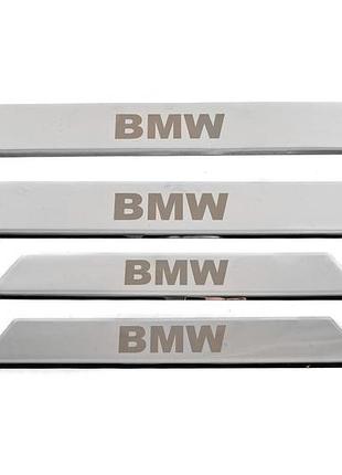 Накладки на пороги v-2 (4 шт, carmos) для bmw 5 серия e39 1996-2003 гг