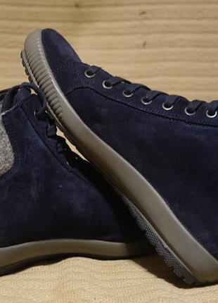 Утепленные темно-синие высокие замшевые сникерсы legero gtx австрия 5 р.( 24,7 см.)