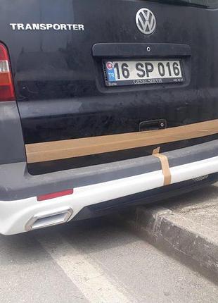 Задняя нижняя накладка sport 3 (грунтованная под покраску) для volkswagen t5 transporter 2003-2010 гг