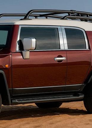 Комплект молдингов на окна нержавейка 16 шт для toyota fj cruiser 2006-2022 гг