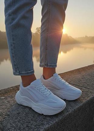 Жіночі текстильні кросівки puma / білі весняні кросівки пума