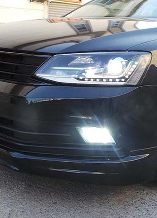 Передня lip накладка dpt v-1 (2014-2018, під фарбування) для volkswagen jetta рр