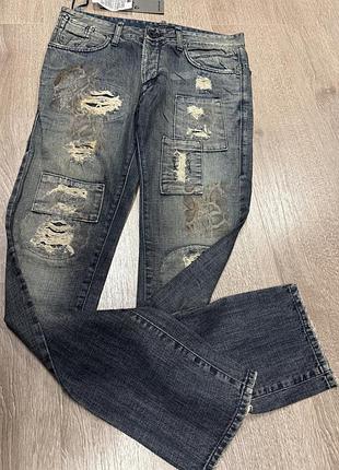 Bray steve alan denim джинси нові стилізовані 100% бавовна, шкіра італія оригінал!