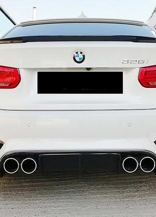 Задний диффузор dpt v-6 (для m3, черный глянец) для bmw 3 серия f30/f31 2012-2019 гг