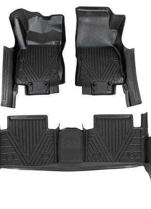 Гумові килимки салона niken luxury 3d (для x-trail, 3 шт) для nissan x-trail t33/rogue 2022- рр