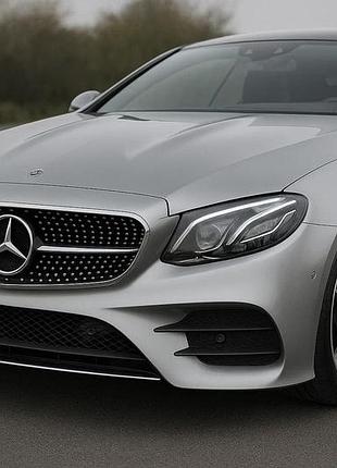 Передняя решетка diamond black (для avantgarde/amg-line/e43 amg/e53 amg 2016-2020) с местом под камеру для mercedes e-class coupe