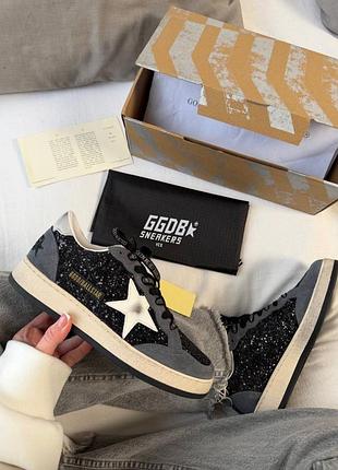 Golden goose black grey black sparkles