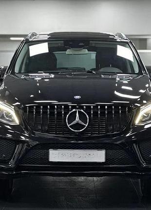 Передняя решетка gt panamericana черная (для gle) для mercedes gle/ml сlass w166 2011-2018 гг