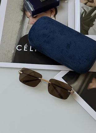 Очки гуччи gg1703s 003 brown/gold 55/17/140