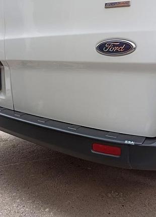 Накладка на задний бампер esa (2013-2017, abs) для ford custom