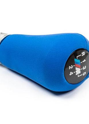 Ручка кпп оем (кожзам, синя гладка) для bmw 5 серія e34 1988-1995 рр